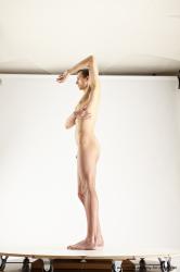 Nude Man White Standing poses - ALL Athletic Short Brown Standing poses - simple Multi angles poses Realistic